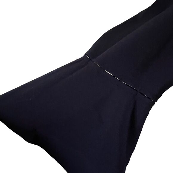 BANANA REPUBLIC Dress Size 8 Fit Flare 3/4 Flutter Sleeve Midnight Navy Lined - Picture 7 of 9